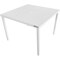 Global Industrial 40 Square Aluminum Slatted Dining Table, White 437005WH - alternate 1